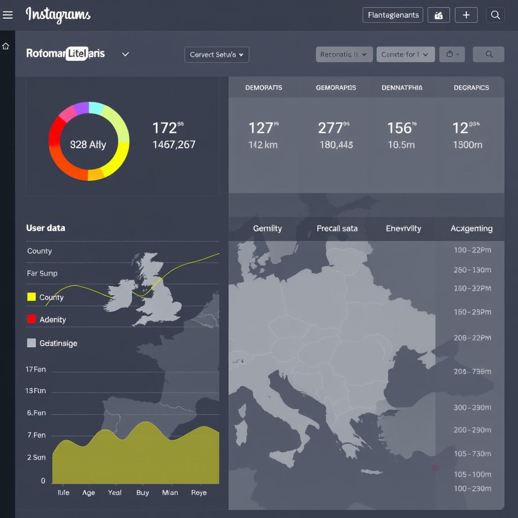 Demografische Daten eines Instagram-Profils