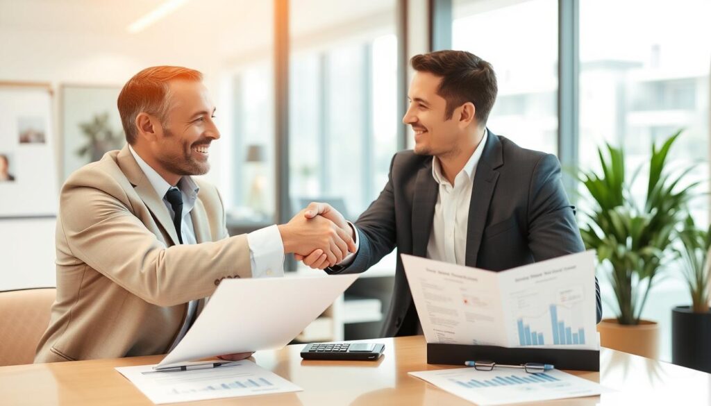 Erfolgreicher Abschluss eines Firma verkaufen Prozesses