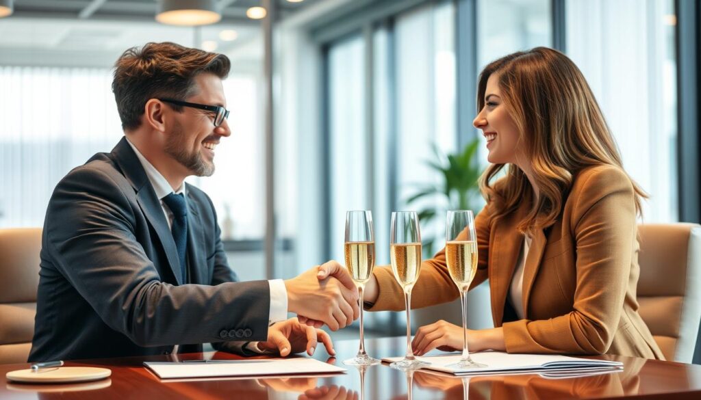 Erfolgreicher Abschluss eines Unternehmensverkaufs