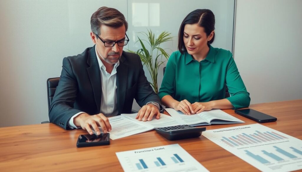 Finanzierungsgespräch für ein Franchise-Vorhaben