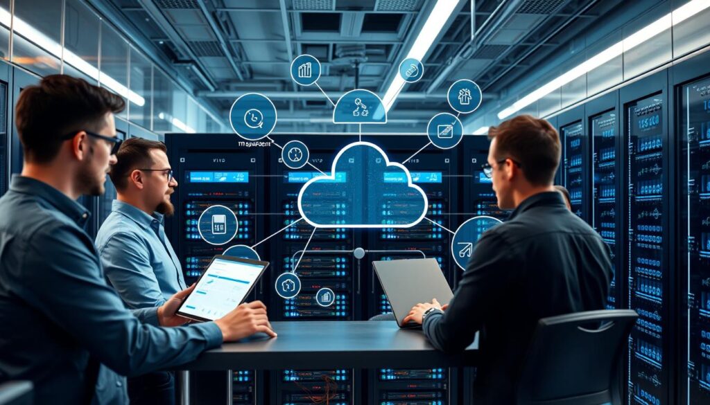 IT-Teams arbeiten an der Systemintegration nach einer Unternehmensübernahme 2025