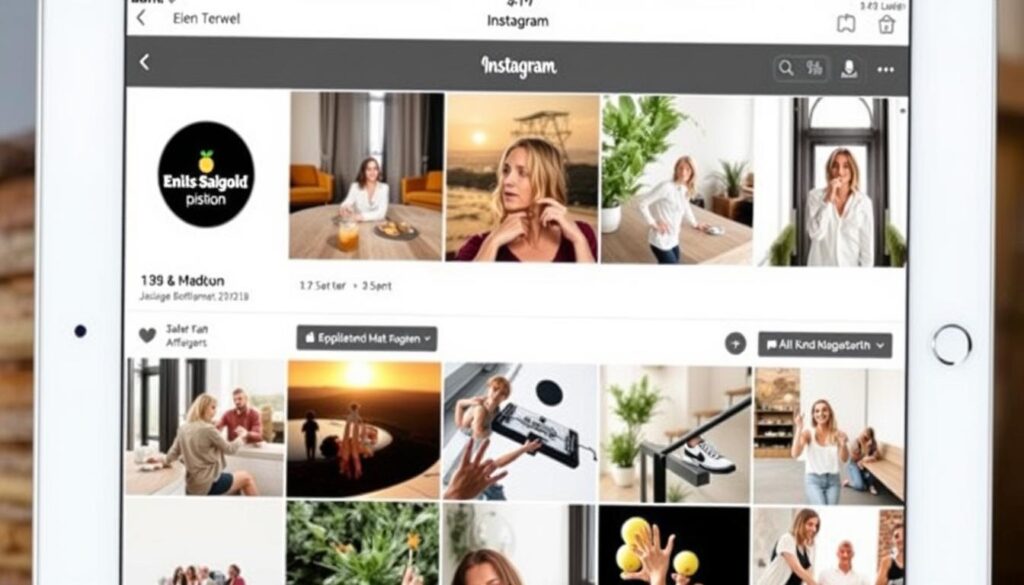 Instagram-Feed mit konsistentem Branding und hochwertigen Inhalten