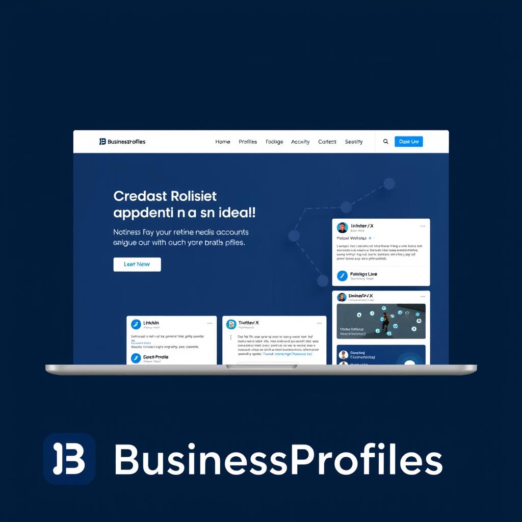Logo und Interface der Account-Handelsplattform BusinessProfiles