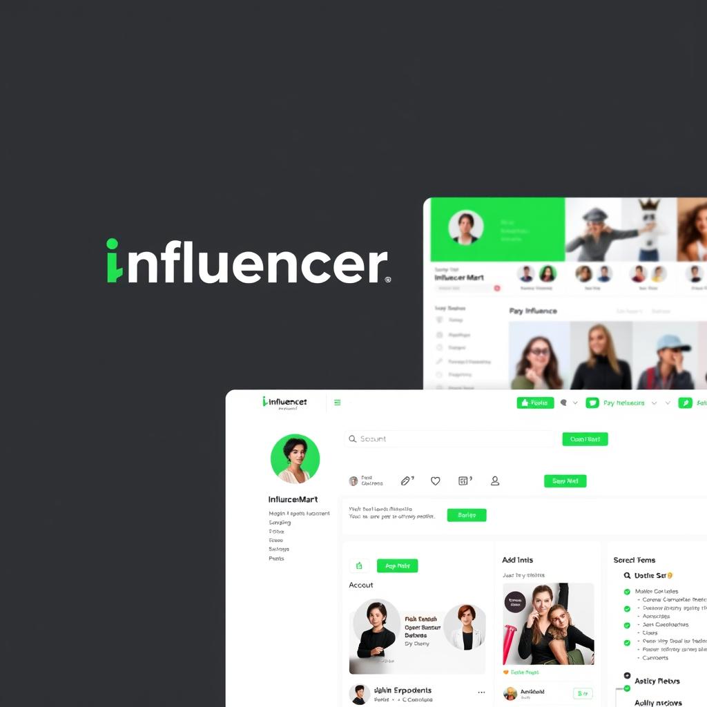 Logo und Interface der Account-Handelsplattform InfluencerMarkt