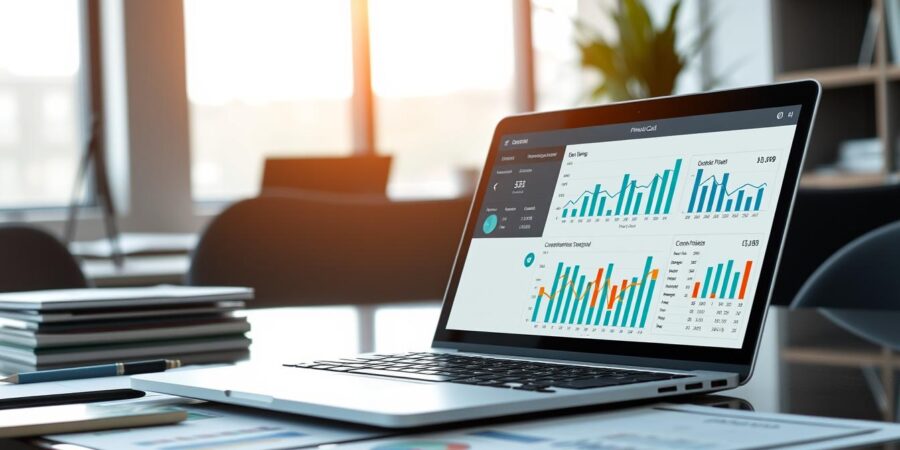 Ordentlich organisierte finanzielle Dokumente für den Verkauf eines SaaS-Unternehmens