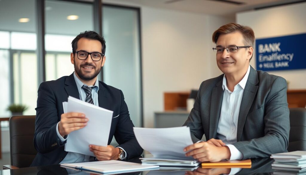 Professionelles Bankgespräch zur Vermeidung von Unternehmensfinanzierung Fehler