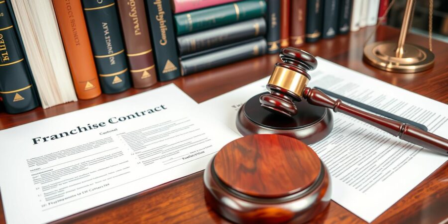 Rechtliche Grundlagen des Franchise Vertrags mit Gesetzbüchern und Vertragsdokumenten