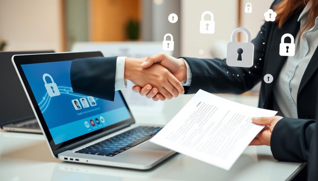 Sichere Transaktionsabwicklung beim Verkauf von Social-Media-Profilen mit Handschlag und Vertrag