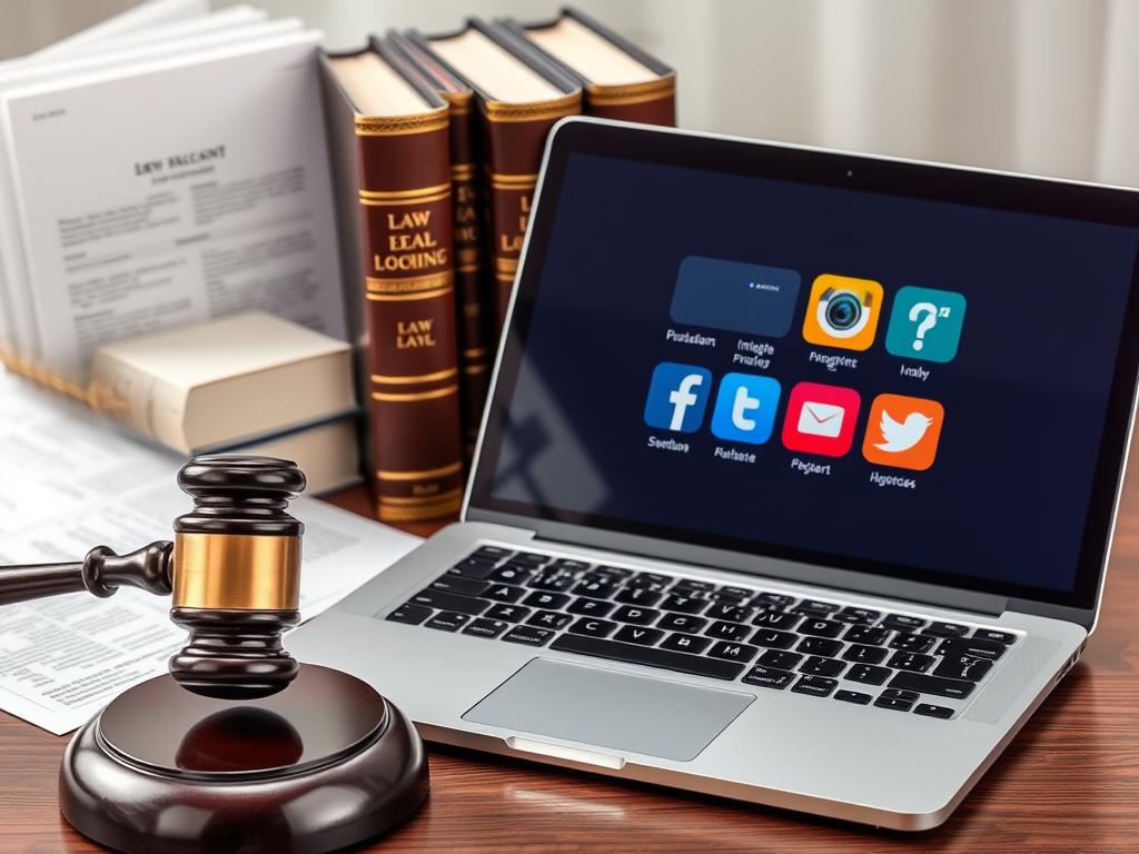 Symbolbild für rechtliche Aspekte beim Social-Media-Seiten verkaufen Deutschland