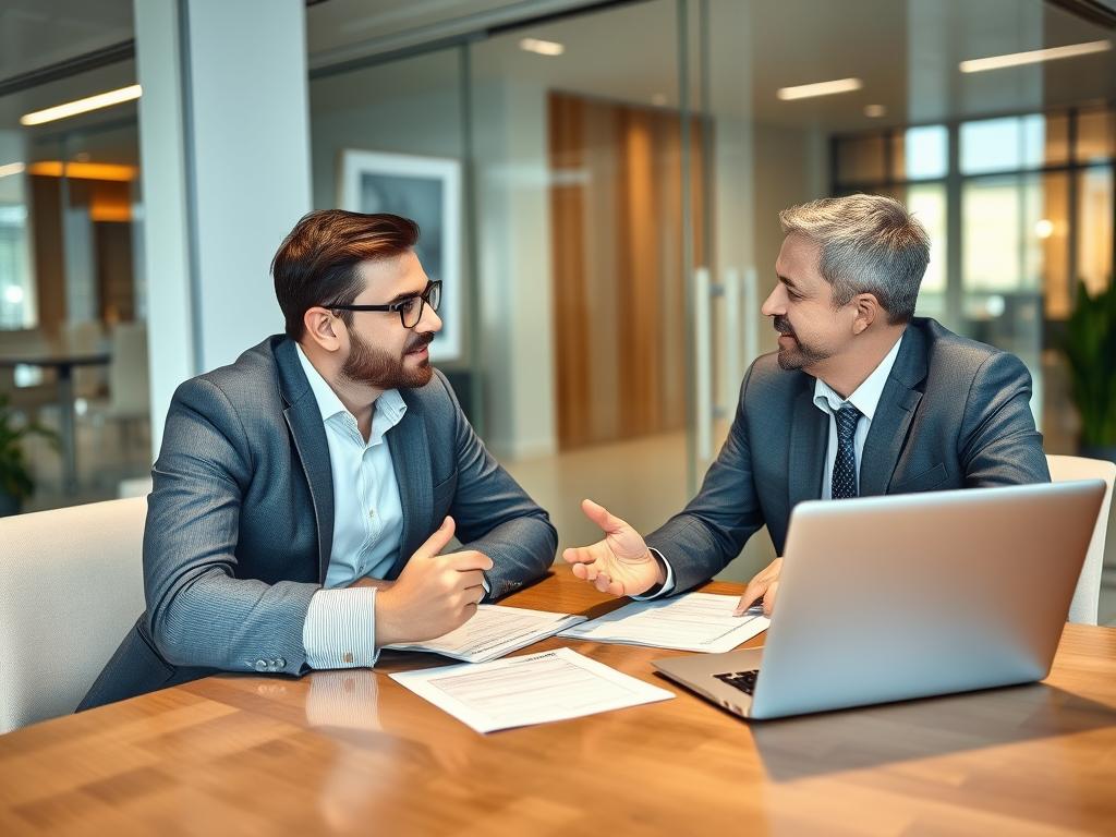 Unternehmensfinanzierung ohne Eigenkapital durch Bankgespräch