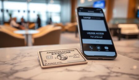 American Express Platinum Card mit Loungezugang als eines der wichtigsten AMEX Platinum Vorteile