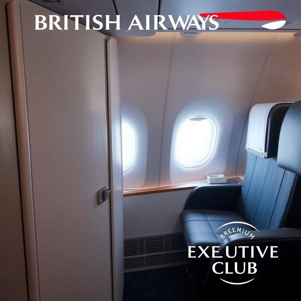 British Airways Club Suite mit Executive Club Logo