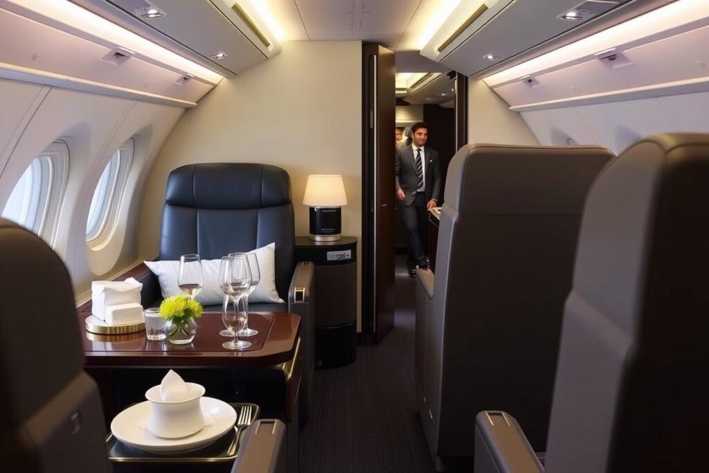 British Airways First Class auf der Strecke Frankfurt-London-New York