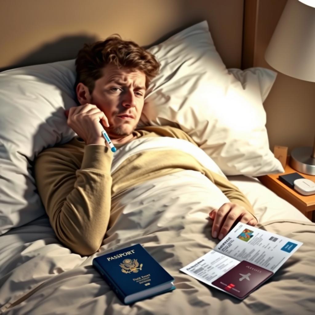 Kranke Person muss Reise absagen