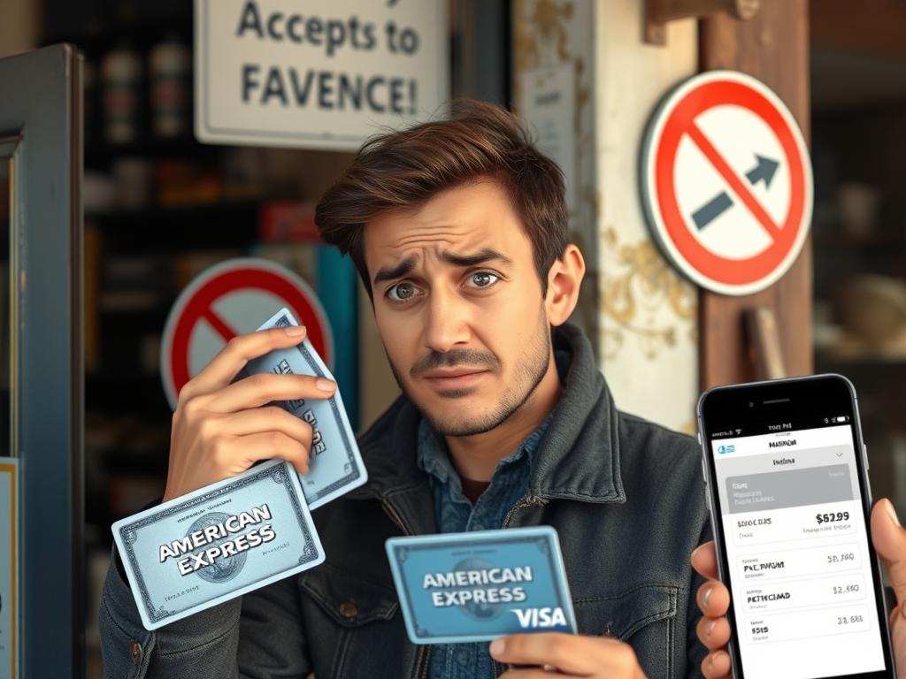 Nachteile der AMEX Platinum wie Auslandseinsatzgebühren und Akzeptanzprobleme