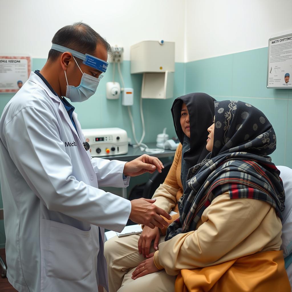 Person wird in ausländischer Klinik behandelt