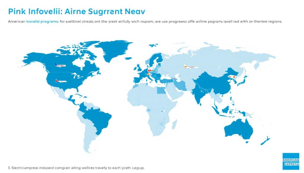 Vergleich der Vielfliegerprogramme nach Regionen mit Weltkarte und Airline-Logos