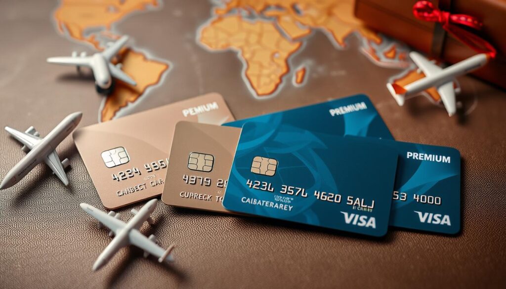 Verschiedene Premium-Kreditkarten für Reisen - Beste Kreditkarte für Flugbuchungen 2025
